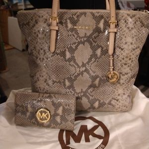 Michael Kors Python Print Tote Bag